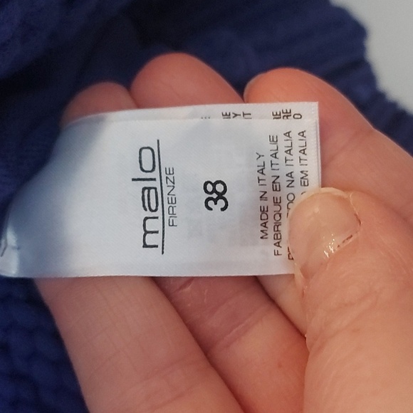 Malo Double Zipper Mock Neck Cotton Polymide Shaker Knit Sweater Size 38 - Picture 7 of 10